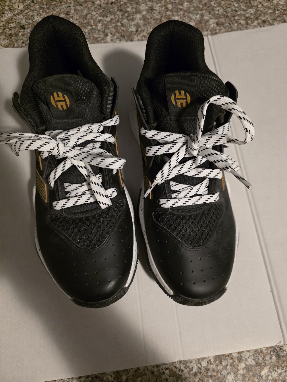 Adidas Harden Stepback Black Gold Sneakers - Picture 2 of 6